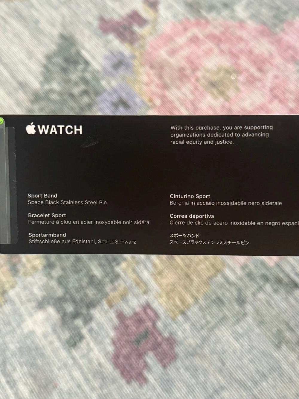 Apple Watch Sport Band in the Black Unity Limited Edition 40mm NWT